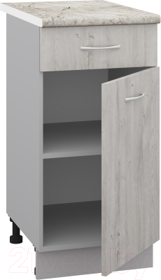 Шкаф-стол кухонный Кортекс-мебель Корнелия Лира НШ40р1ш