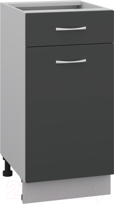 Шкаф-стол кухонный Кортекс-мебель Корнелия Лира НШ40р1ш без столешницы - фото