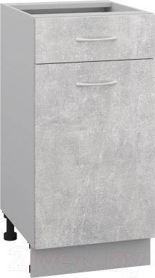 Шкаф-стол кухонный Кортекс-мебель Корнелия Лира НШ40р1ш без столешницы - фото