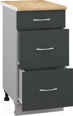 Шкаф-стол кухонный Кортекс-мебель Корнелия Лира НШ40р3ш