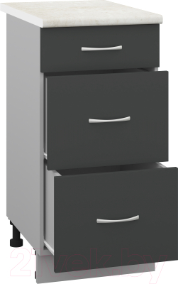 Шкаф-стол кухонный Кортекс-мебель Корнелия Лира НШ40р3ш