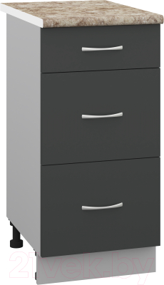 Шкаф-стол кухонный Кортекс-мебель Корнелия Лира НШ40р3ш - фото