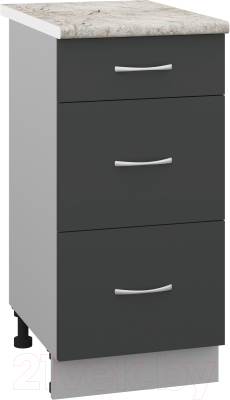 Шкаф-стол кухонный Кортекс-мебель Корнелия Лира НШ40р3ш - фото