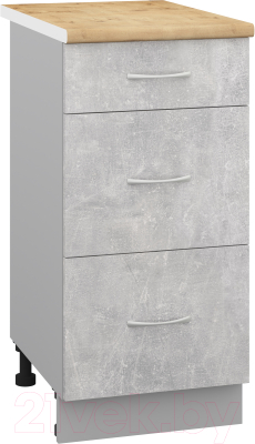 Шкаф-стол кухонный Кортекс-мебель Корнелия Лира НШ40р3ш - фото