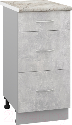 Шкаф-стол кухонный Кортекс-мебель Корнелия Лира НШ40р3ш - фото