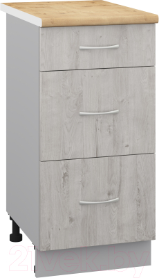 Шкаф-стол кухонный Кортекс-мебель Корнелия Лира НШ40р3ш - фото