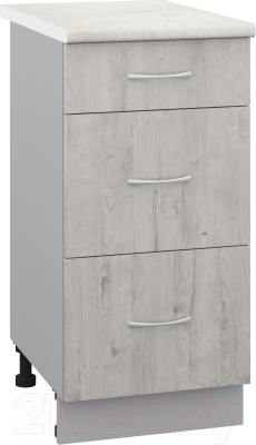 Шкаф-стол кухонный Кортекс-мебель Корнелия Лира НШ40р3ш - фото