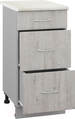 Шкаф-стол кухонный Кортекс-мебель Корнелия Лира НШ40р3ш