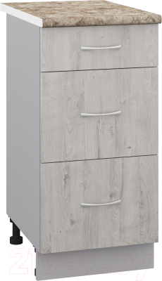 Шкаф-стол кухонный Кортекс-мебель Корнелия Лира НШ40р3ш - фото