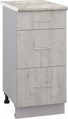 Шкаф-стол кухонный Кортекс-мебель Корнелия Лира НШ40р3ш - фото