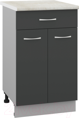 Шкаф-стол кухонный Кортекс-мебель Корнелия Лира НШ50р1ш - фото