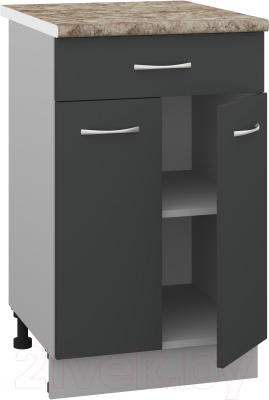 Шкаф-стол кухонный Кортекс-мебель Корнелия Лира НШ50р1ш