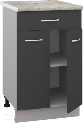 Шкаф-стол кухонный Кортекс-мебель Корнелия Лира НШ50р1ш