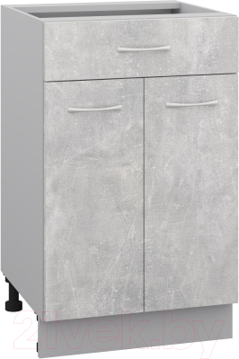 Шкаф-стол кухонный Кортекс-мебель Корнелия Лира НШ50р1ш без столешницы - фото