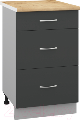 Шкаф-стол кухонный Кортекс-мебель Корнелия Лира НШ50р3ш - фото