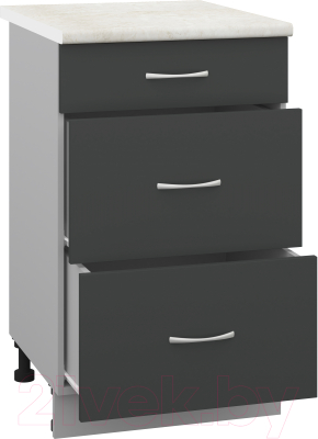 Шкаф-стол кухонный Кортекс-мебель Корнелия Лира НШ50р3ш