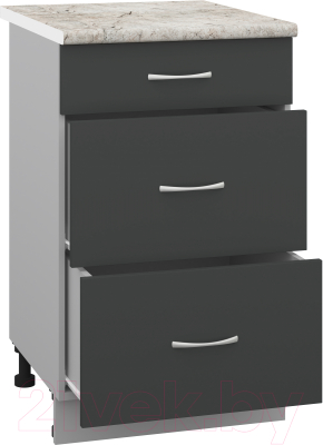 Шкаф-стол кухонный Кортекс-мебель Корнелия Лира НШ50р3ш