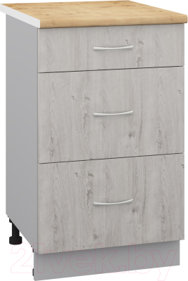 Шкаф-стол кухонный Кортекс-мебель Корнелия Лира НШ50р3ш - фото