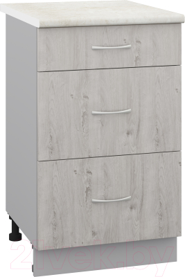 Шкаф-стол кухонный Кортекс-мебель Корнелия Лира НШ50р3ш - фото