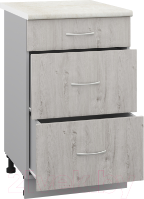 Шкаф-стол кухонный Кортекс-мебель Корнелия Лира НШ50р3ш