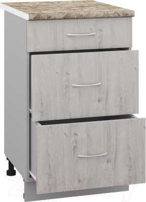 Шкаф-стол кухонный Кортекс-мебель Корнелия Лира НШ50р3ш