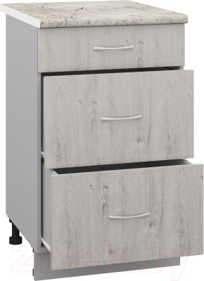 Шкаф-стол кухонный Кортекс-мебель Корнелия Лира НШ50р3ш