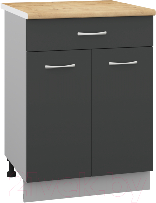 Шкаф-стол кухонный Кортекс-мебель Корнелия Лира НШ60р1ш - фото