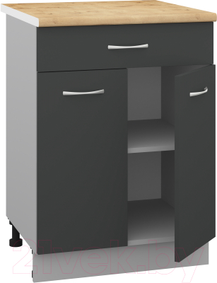 Шкаф-стол кухонный Кортекс-мебель Корнелия Лира НШ60р1ш