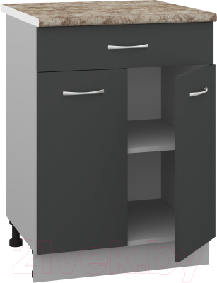 Шкаф-стол кухонный Кортекс-мебель Корнелия Лира НШ60р1ш