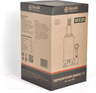 Бутылочный домкрат БелАК Eco 12т БАК.70018