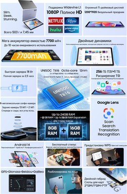 Планшет Blackview Tab 16 Pro 8GB/256GB / TAB16PRO_G