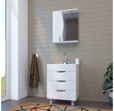 Шкаф с зеркалом для ванной Mixline Лима 55 L 551705