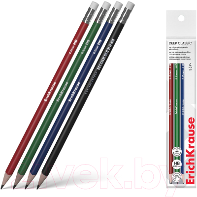 Набор простых карандашей Erich Krause Deep Classic triangular / 60671