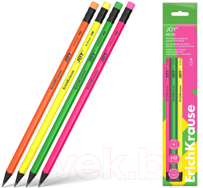 Набор простых карандашей Erich Krause JOY Neon / 60701