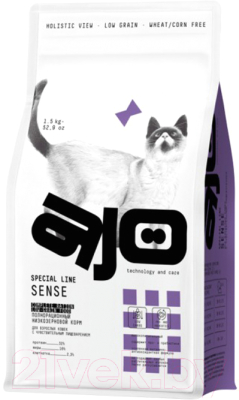 Сухой корм для кошек AJO Sense Для кошек с чувствительным пищеварением - фото