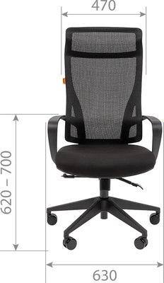 Кресло офисное Chairman CH577 (черный пластик/черный)