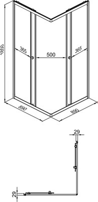 Душевой уголок Triton Вента-БВ 90x90 (без поддона)