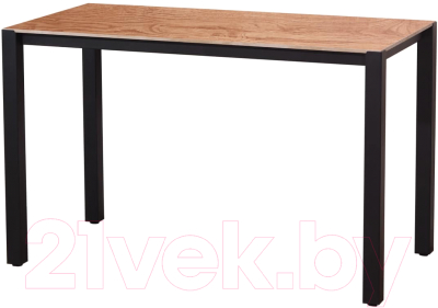 Стол садовый Millwood Сеул керамогранит 120x60x75 (дерево вуд/металл черный) - фото