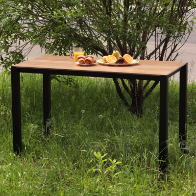 Стол садовый Millwood Сеул керамогранит 120x60x75 (дерево вуд/металл черный)