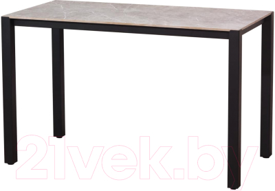 Стол садовый Millwood Сеул керамогранит 120x60x75 (бетон клифф/металл черный) - фото