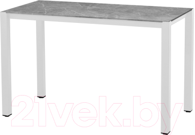 Стол садовый Millwood Сеул керамогранит 120x60x75 (бетон клифф/металл белый) - фото