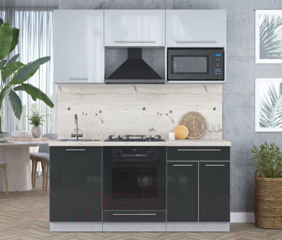 Кухонный гарнитур Интерлиния Мила Пластик 1.7 ВТ