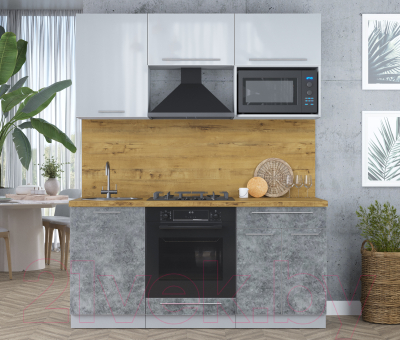 Кухонный гарнитур Интерлиния Мила Пластик 1.7 ВТ