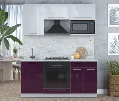 Кухонный гарнитур Интерлиния Мила Пластик 1.7 ВТ