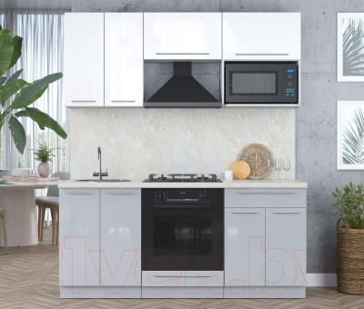 Кухонный гарнитур Интерлиния Мила Пластик 1.8 ВТ