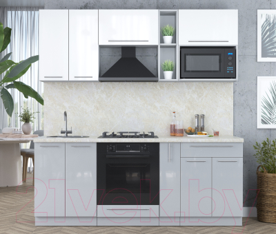 Кухонный гарнитур Интерлиния Мила Пластик 2.0 ВТ