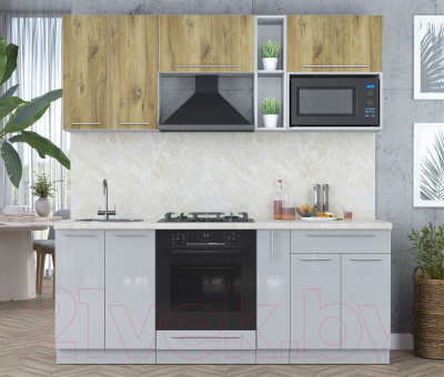 Кухонный гарнитур Интерлиния Мила Пластик 2.0 ВТ