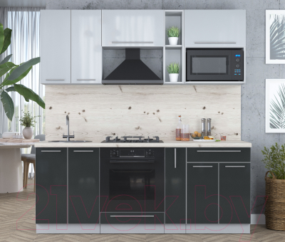 Кухонный гарнитур Интерлиния Мила Пластик 2.0 ВТ