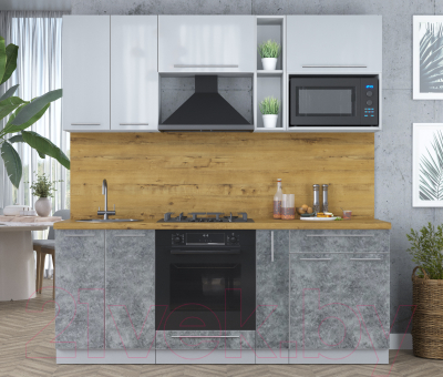 Кухонный гарнитур Интерлиния Мила Пластик 2.0 ВТ