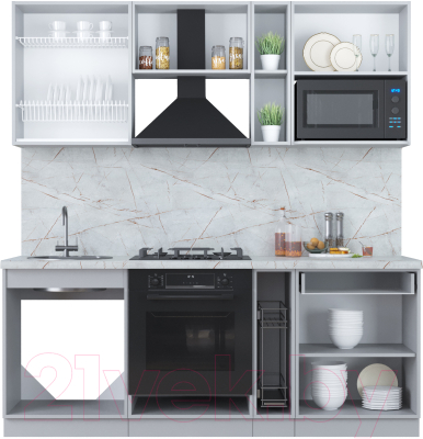 Кухонный гарнитур Интерлиния Мила Пластик 2.0 ВТ